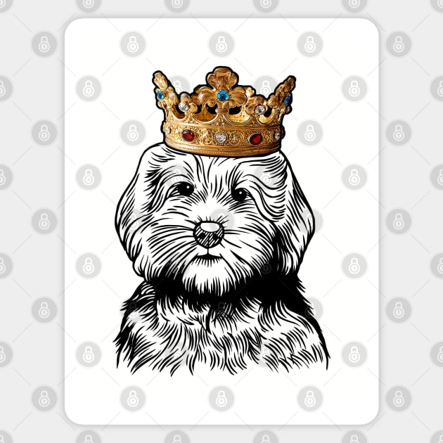 Goldendoodle Dog King Queen Wearing Crown Magnet by millersye